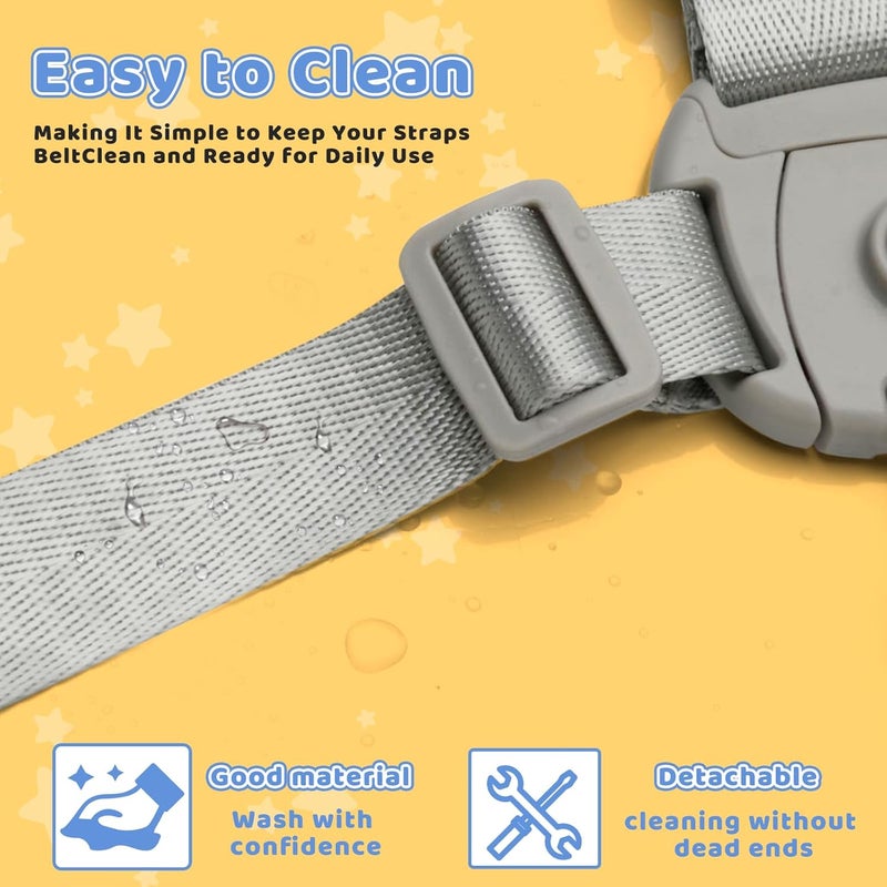XZESH High Chair Straps Replacement Compatible with Graco Highchairs, Replacement Harness Straps for Most 5 Point High Chairs, Adjustable High Chair Belt - Image 4